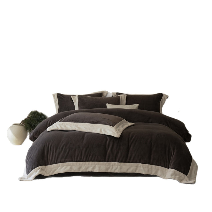 Milk fiber fleece duvet cover set, extra warm