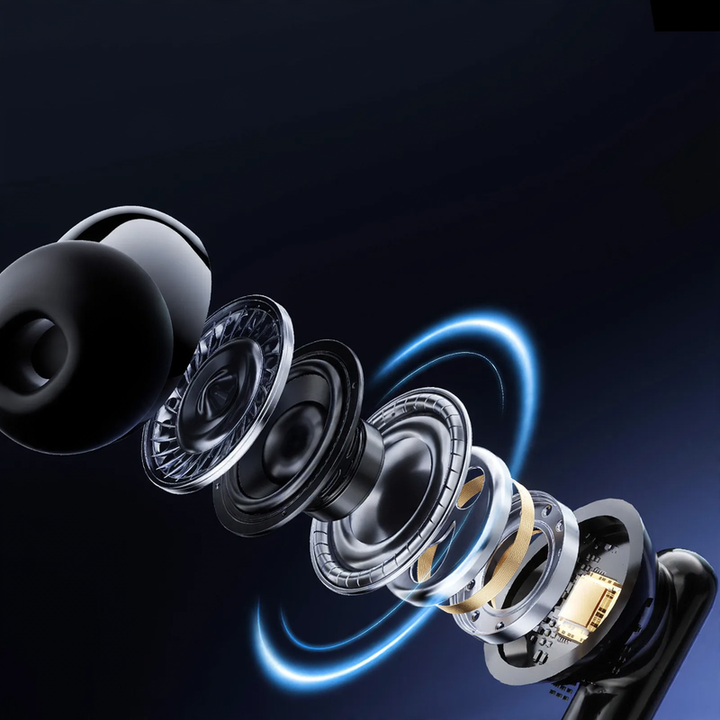 Waterproof TWS earphones with noise cancellation