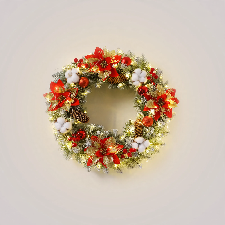 Christmas wreath with lighting