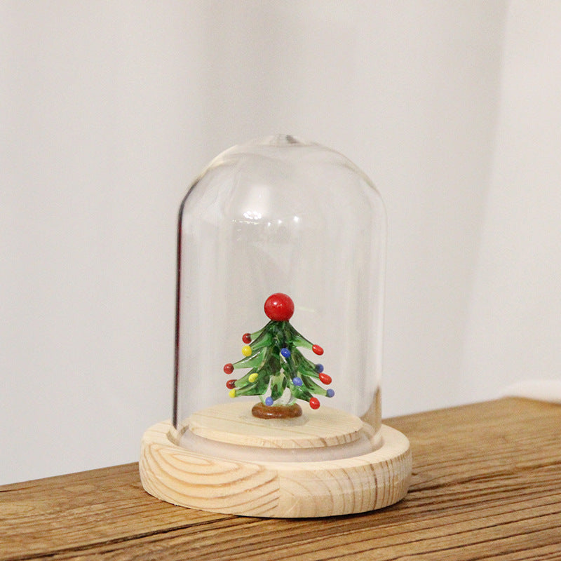 Glass Christmas tree, 8.5 cm, handcrafted decoration