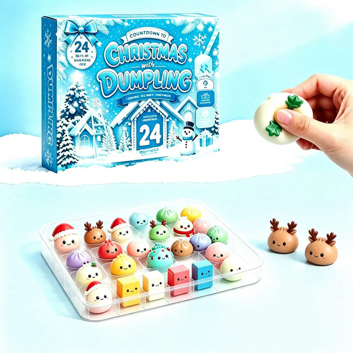 Christmas Advent Calendar with Slow-Rebound Toy