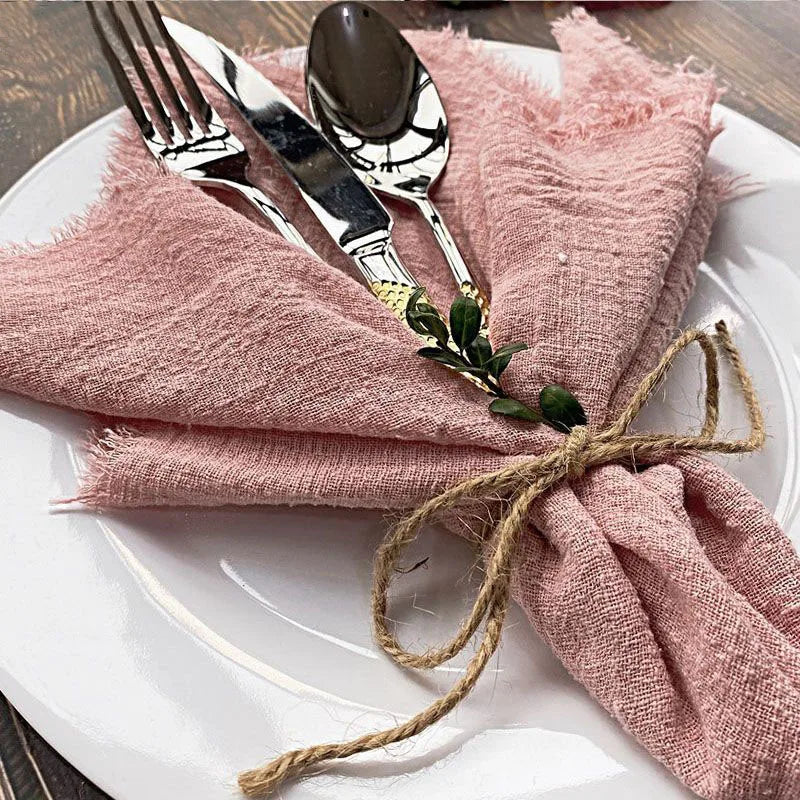 12pcs Cotton Linen Napkins Table Decor Dinner Napkins | Stornfield