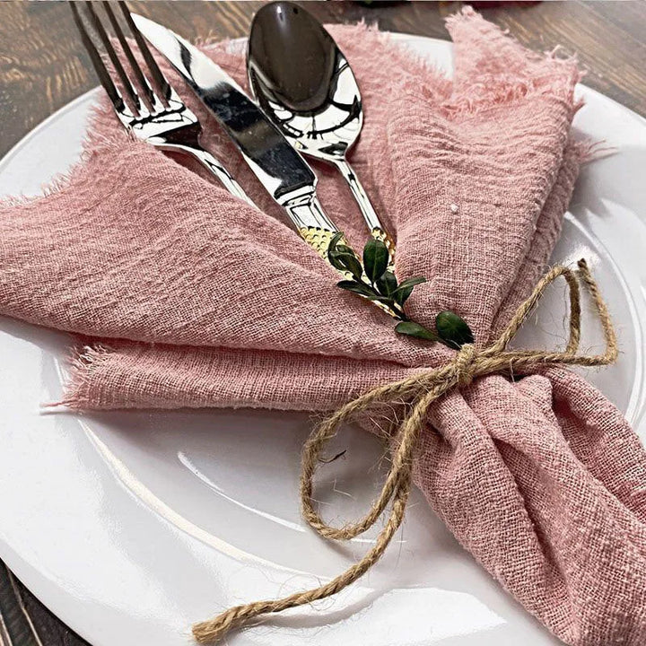 12pcs Cotton Linen Napkins Table Decor Dinner Napkins | Stornfield