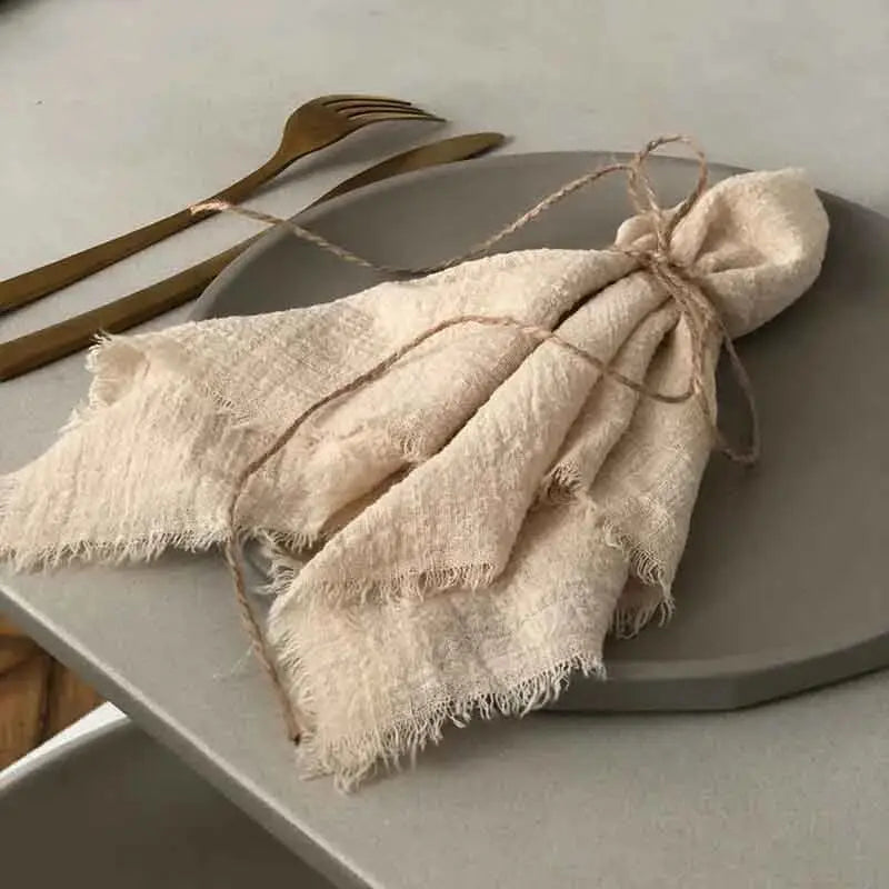 12pcs Cotton Linen Napkins Table Decor Dinner Napkins | Stornfield