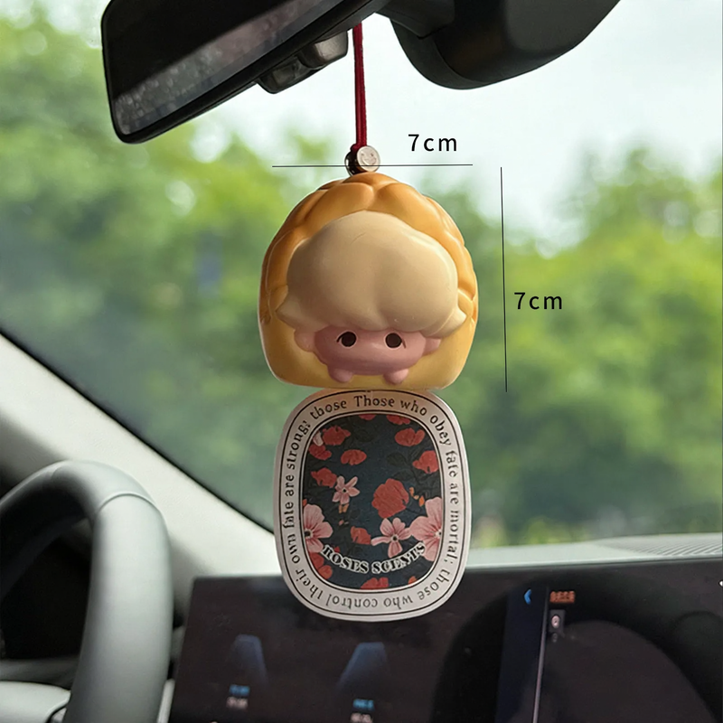 Car scent hanger, bread design, plastic