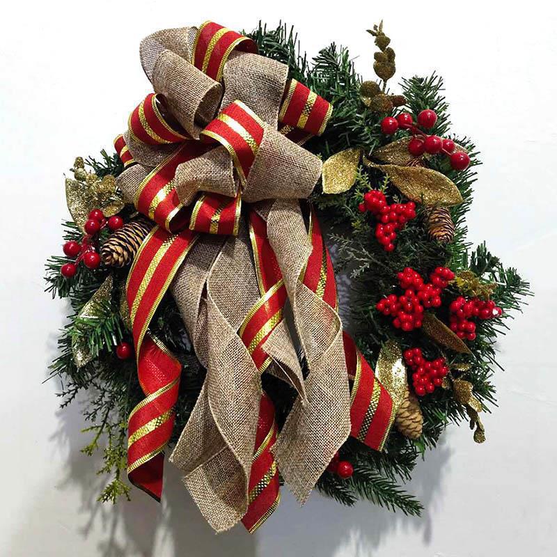 Decorative Christmas wreaths and garlands for festive occasions
