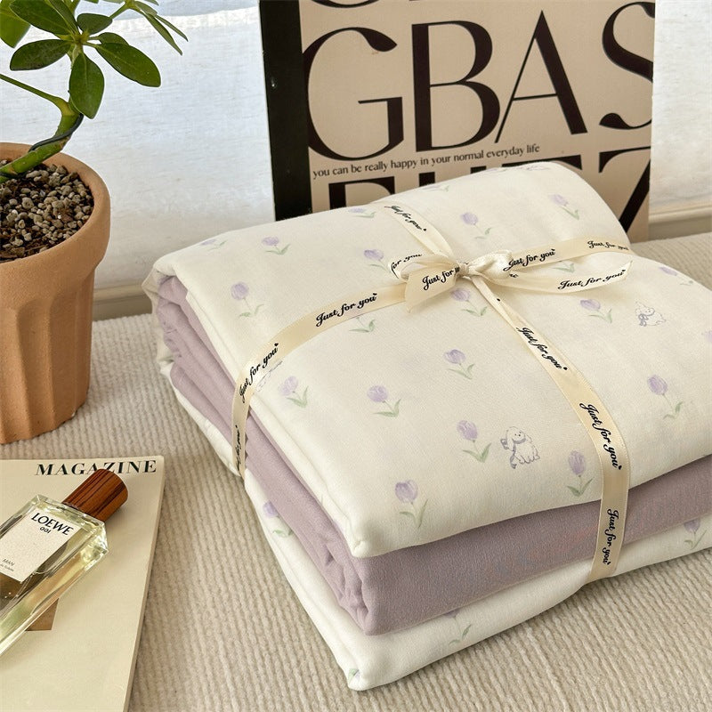 Cotton gauze bedding, 4-piece, summer