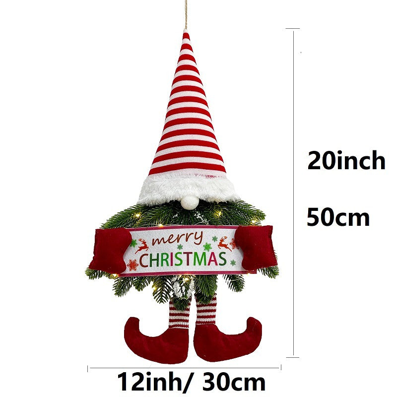 Christmas wreath with Santa Claus motif