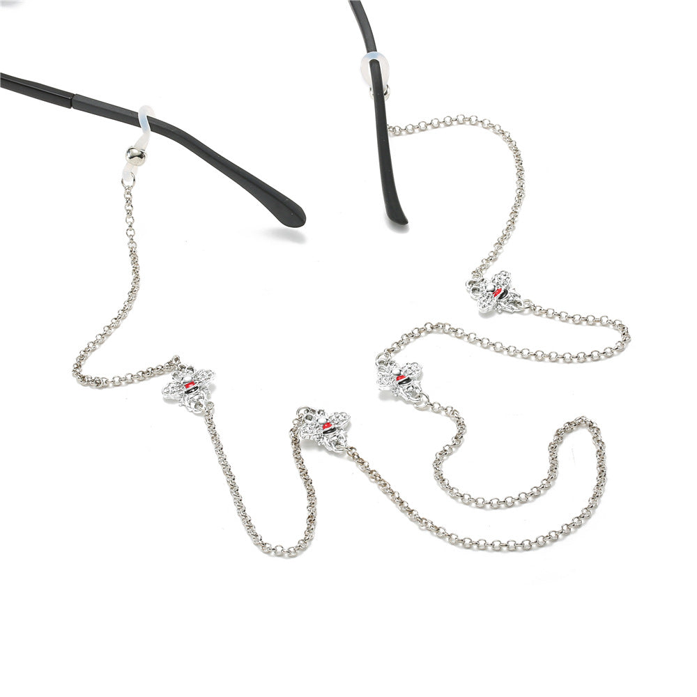 Elegant Crystal-Embellished Eyewear Holder Chain Stornfield