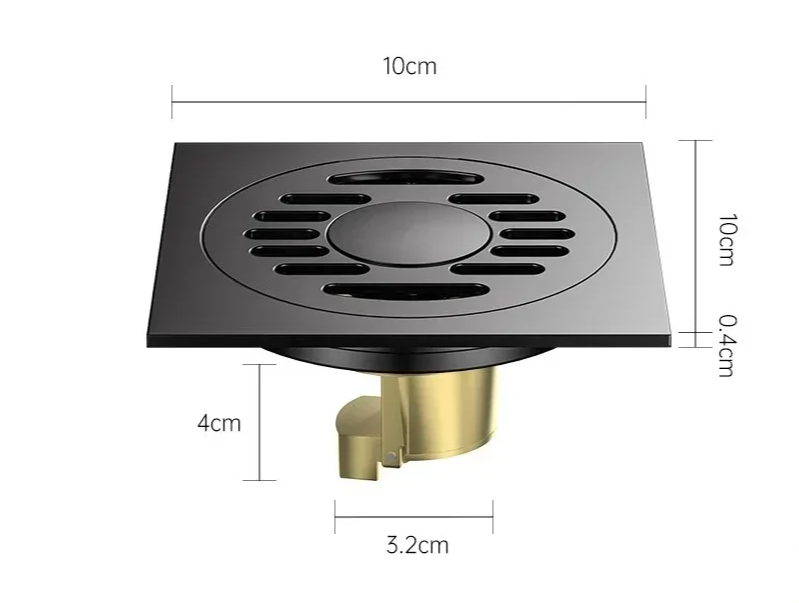 AquaShield Square Stainless Steel Floor Drain Stornfield