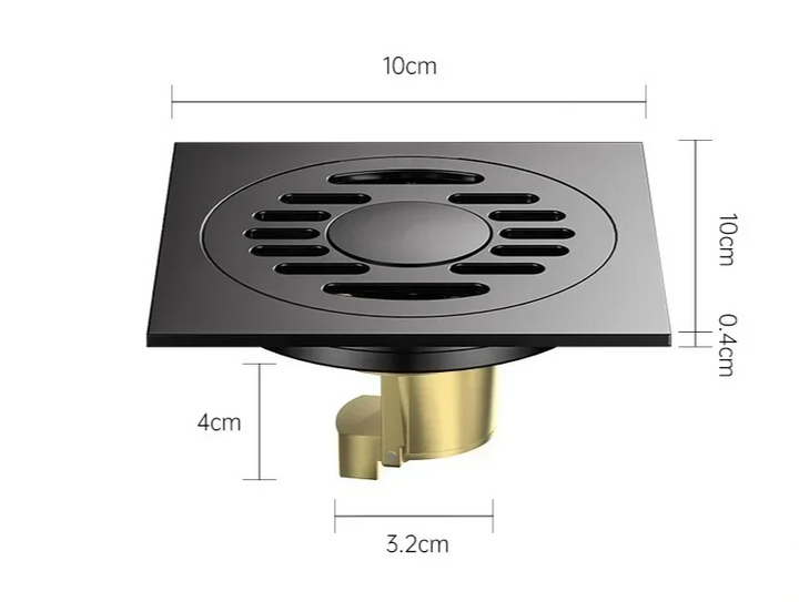 AquaShield Square Stainless Steel Floor Drain Stornfield