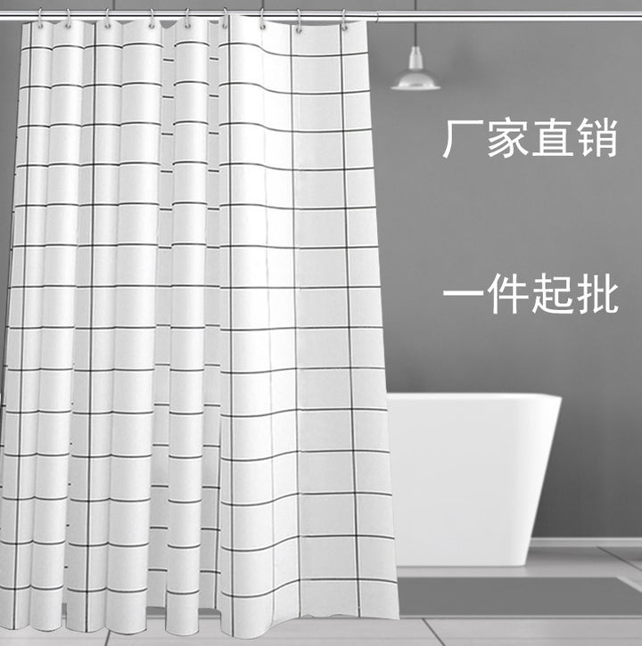 Minimalist Checkered Shower Curtain Stornfield