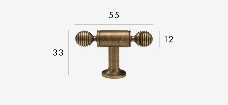 BrassElegance Solid Brass Antique T-Handle Stornfield