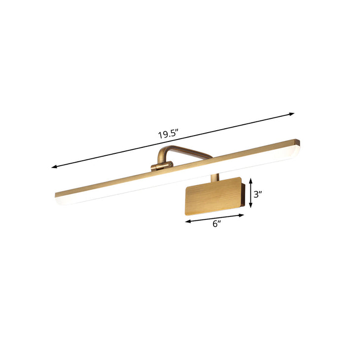 LED Indoor Wall Light with Ultra-Thin Acrylic Shade Brushed Brass Vanity Sconce Light in Warm/White Lighting, 16"/19.5" W | Stornfield