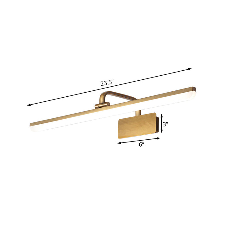 LED Indoor Wall Light with Ultra-Thin Acrylic Shade Brushed Brass Vanity Sconce Light in Warm/White Lighting, 16"/19.5" W | Stornfield