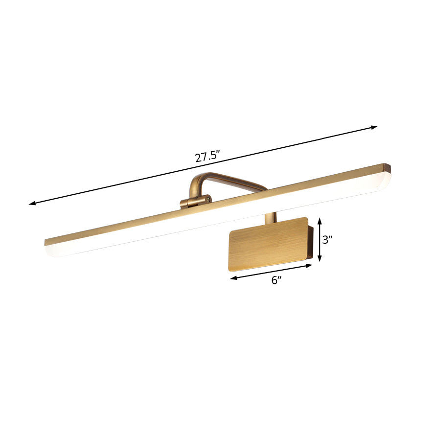 LED Indoor Wall Light with Ultra-Thin Acrylic Shade Brushed Brass Vanity Sconce Light in Warm/White Lighting, 16"/19.5" W | Stornfield