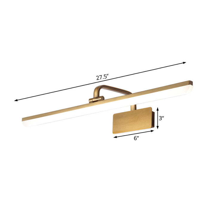 LED Indoor Wall Light with Ultra-Thin Acrylic Shade Brushed Brass Vanity Sconce Light in Warm/White Lighting, 16"/19.5" W | Stornfield