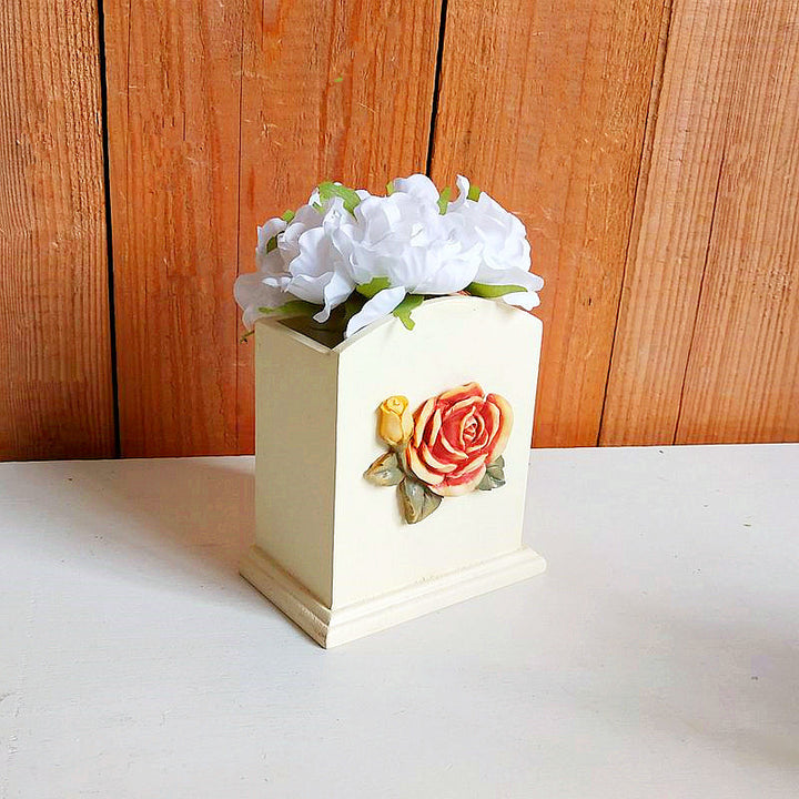 Decorative Flowers Desk Organizer