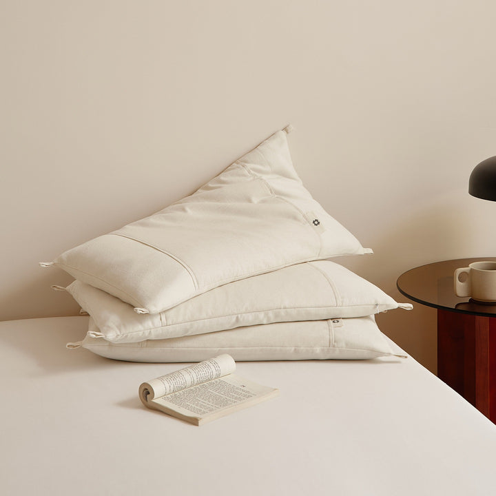 Cotton-linen buckwheat pillow, rectangular