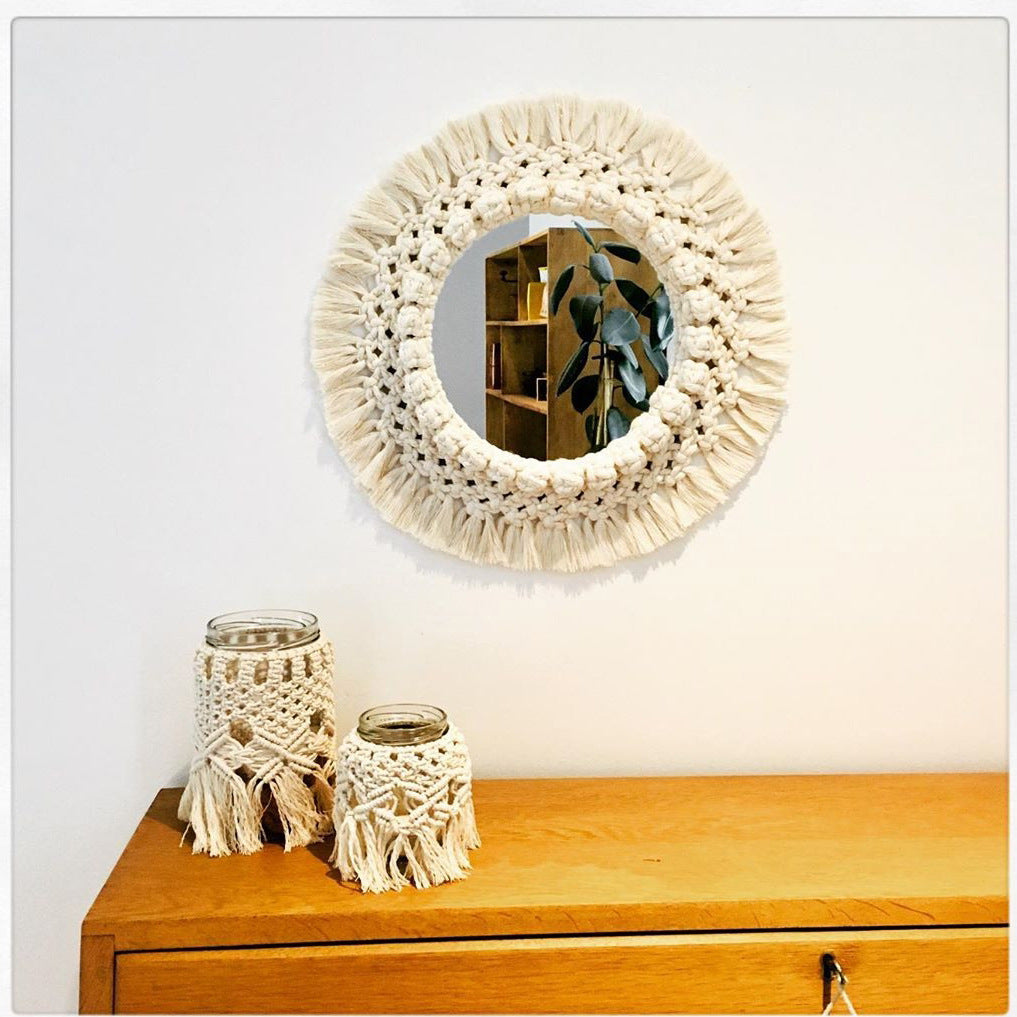 Decorative Macrame Wall Mirror Stornfield