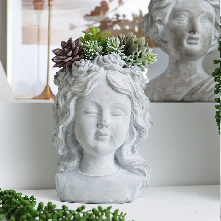 Artistic head sculpture flower pot Stornfield