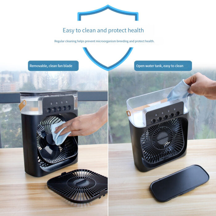Spray Small Fan Five Hole Humidification Small Refrigeration Air Conditioner Mini Fan Water Cooled Silent Air Cooler | Stornfield