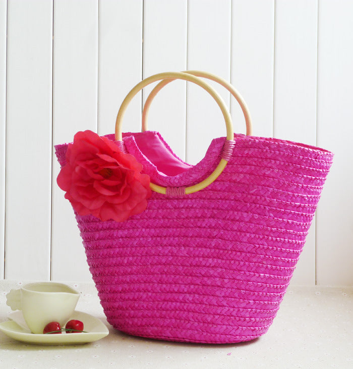 Elegant Bast bag with floral accents Stornfield
