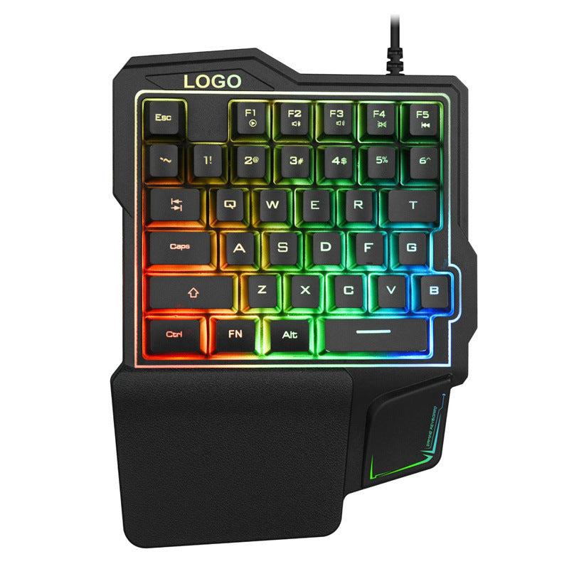 Compact Gaming Keypad with RGB Backlighting and Ergonomic Wrist Support Stornfield