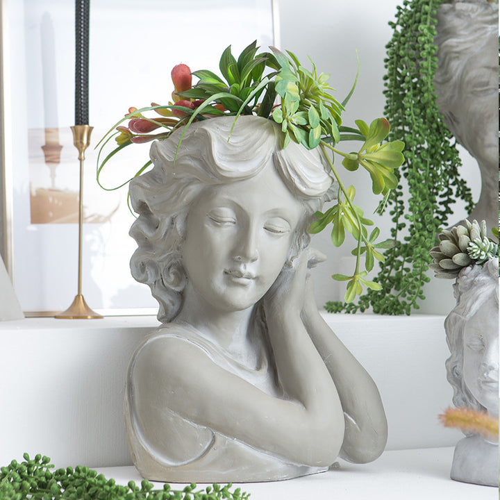 Artistic head sculpture flower pot Stornfield