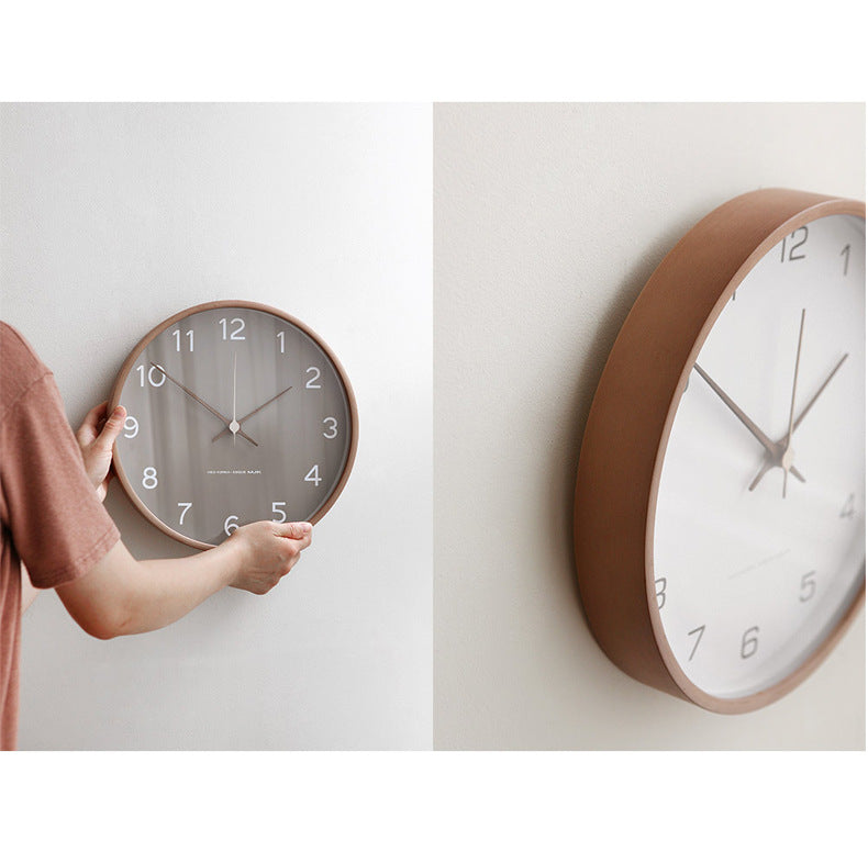 Minimalist Wooden Wall Clock - Silent Analog Clock Made of Solid Wood for Living Room and Bedroom | Stornfield