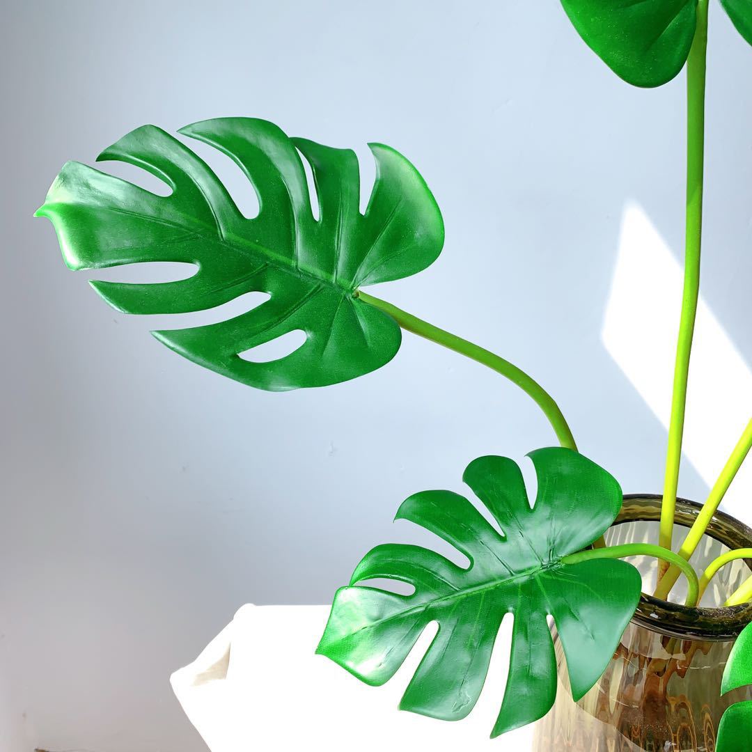 Monstera Leaf Decorative Stem