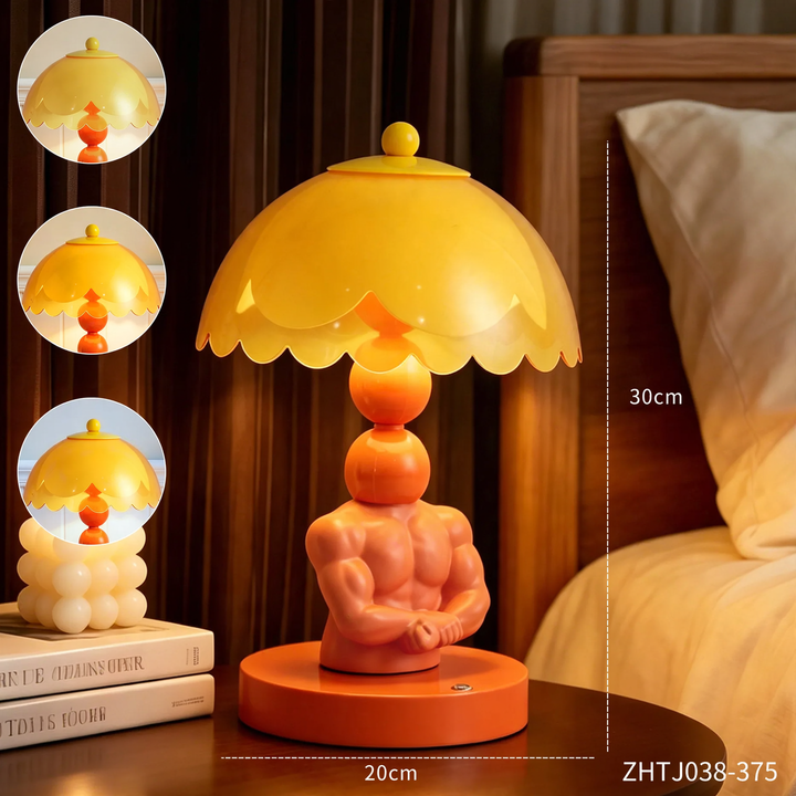 Muscular figure table lamp