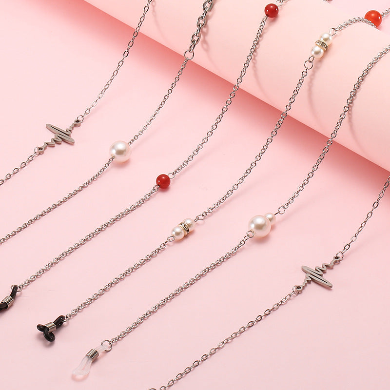 Pearl-Accented Eyewear Chain Stornfield