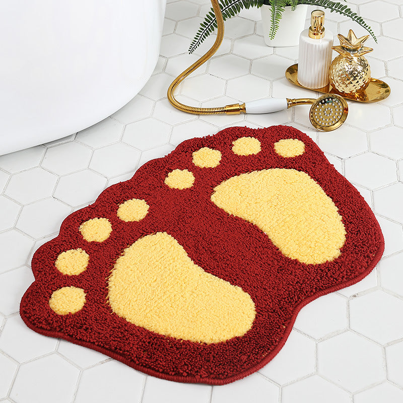 Fun Footprint Bath Mat for Bathroom