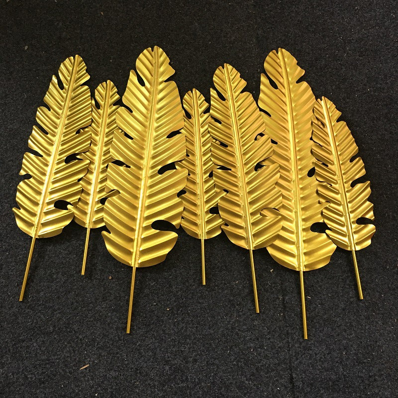 Decorative Metallic Leaf Wall Art Set Stornfield