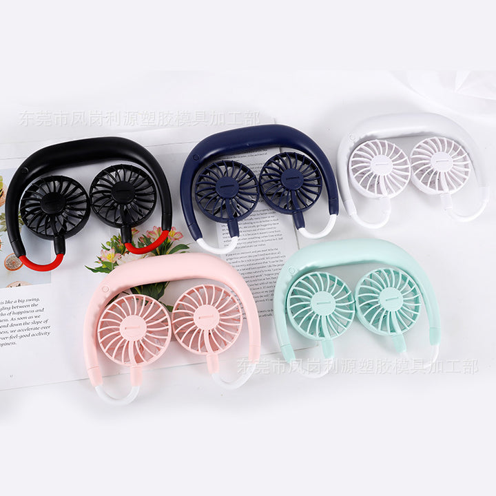 Unisex portable neck fan with dual flexible fans and rechargeable battery Stornfield