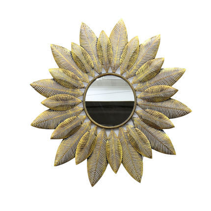 Decorative Round Floral Wall Mirror Stornfield