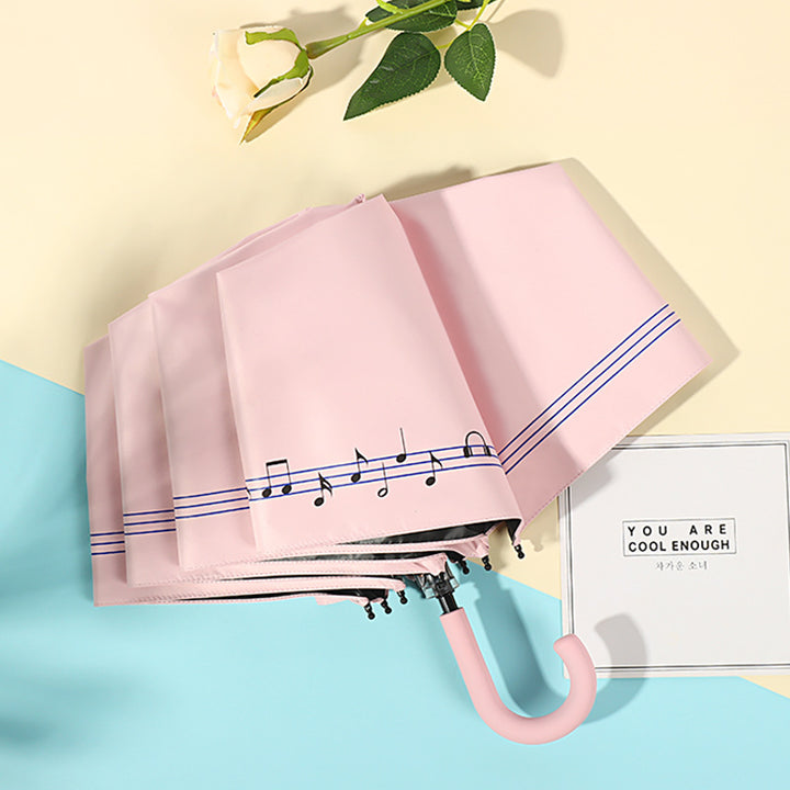 Ladies creative folding umbrella with musical design Stornfield