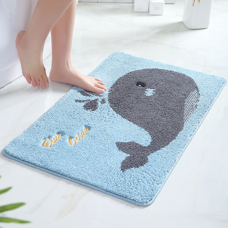 Cute Cat Pattern Bath Mat for Bathroom