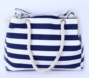 Spacious and Stylish Beach Bag with Maritime Stripe Pattern Stornfield