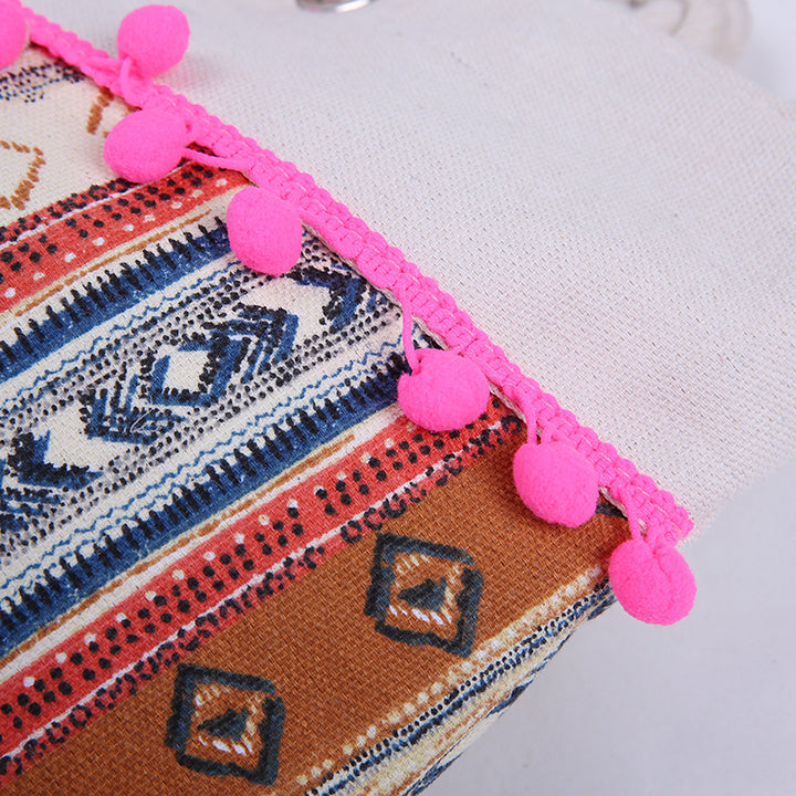 Large beach bag with crocheted embellishments Stornfield