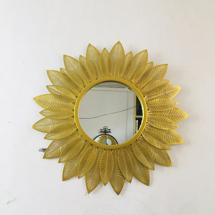 Decorative Round Floral Wall Mirror Stornfield