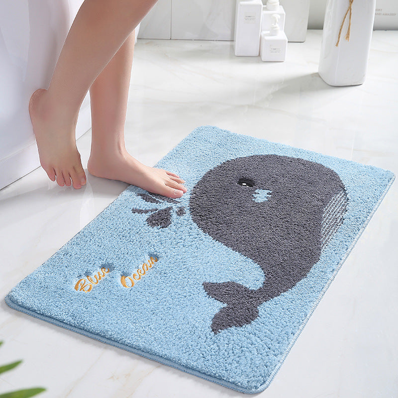 Cute Cat Pattern Bath Mat for Bathroom