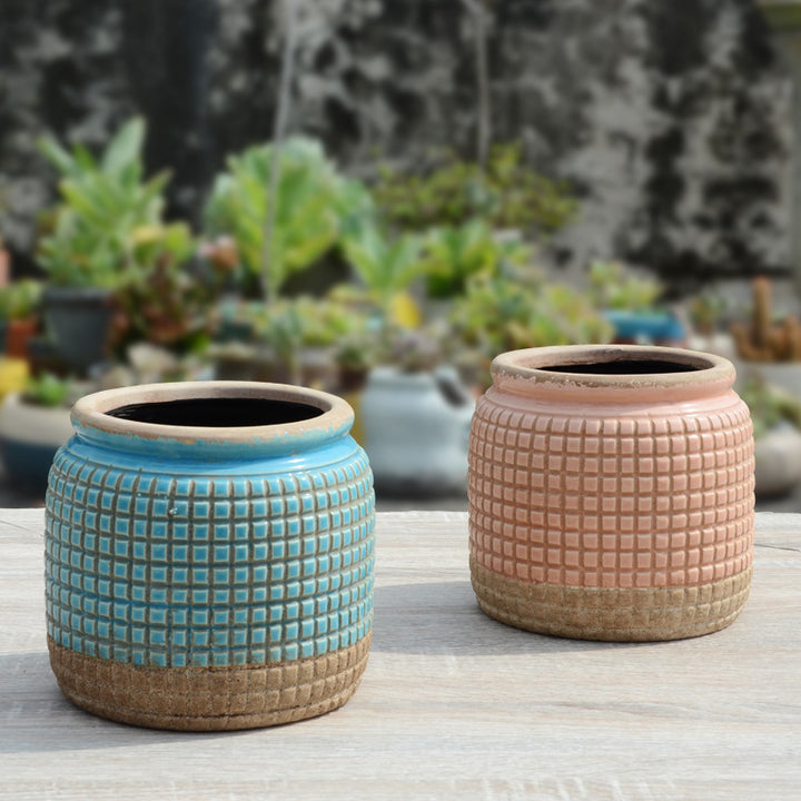 Decorative plant container in rustic design Stornfield