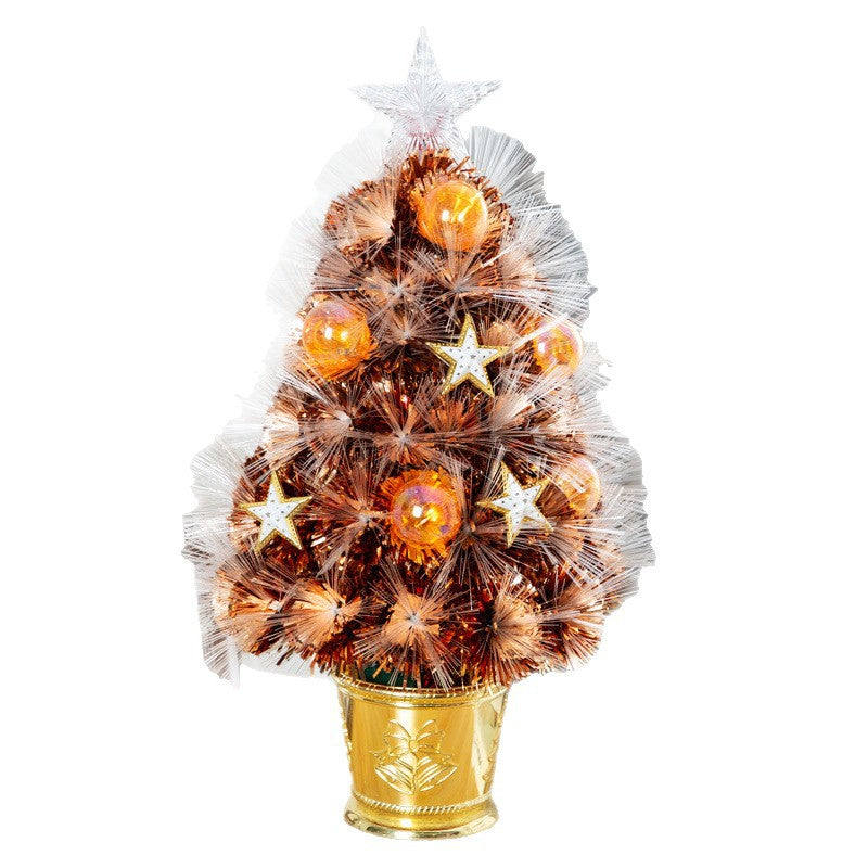 LED light fiber Christmas tree for the table