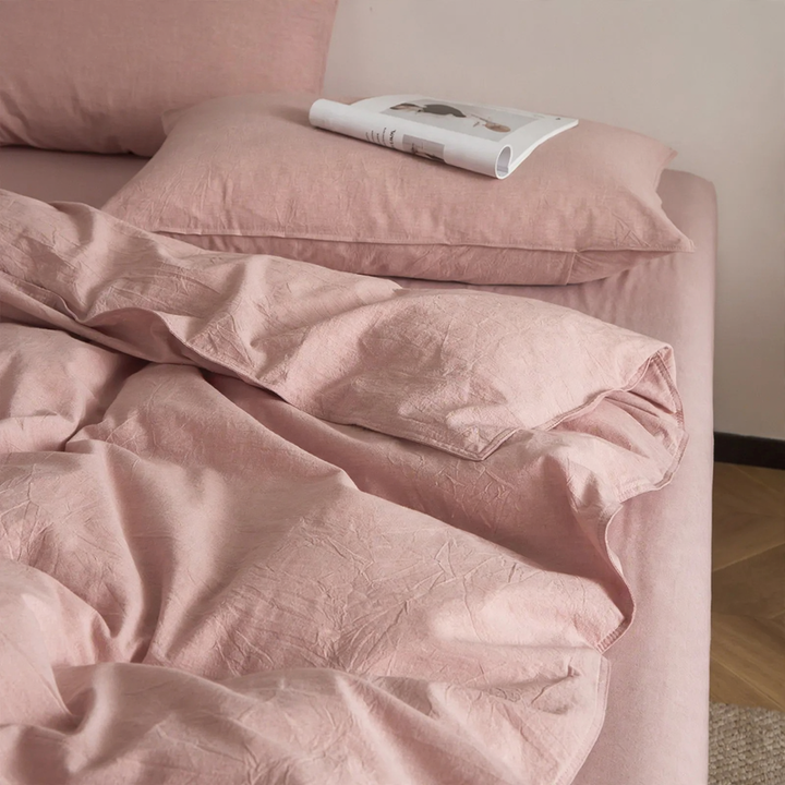 Cotton duvet cover, 100% cotton, water wash finish