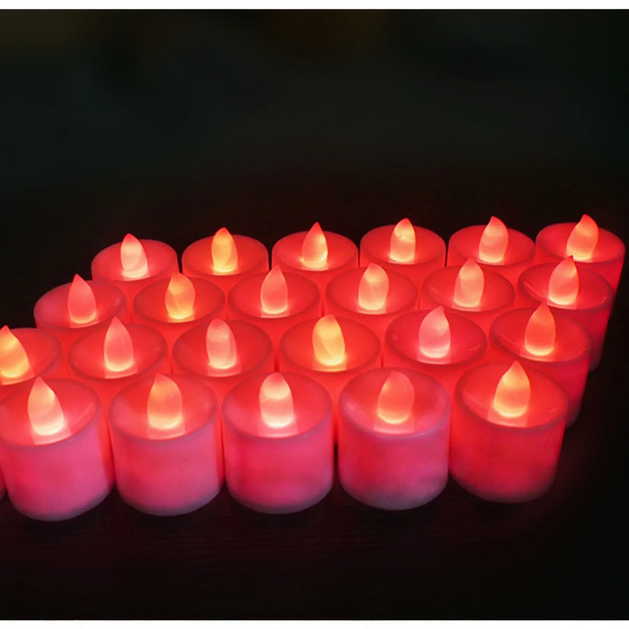 LED decorative candle made of PP, various light effects