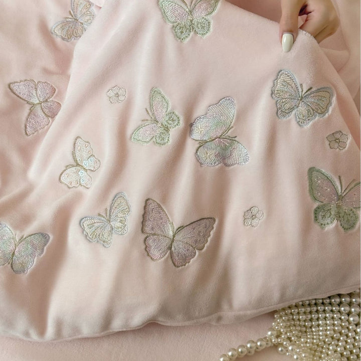 Milk fiber bedding set, four pieces, winter