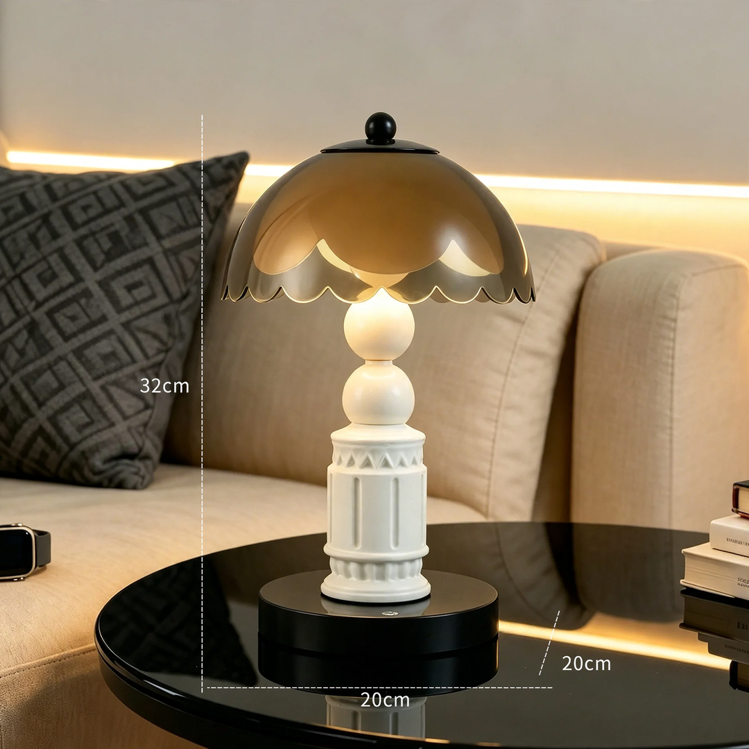 European column table lamp made of ABS