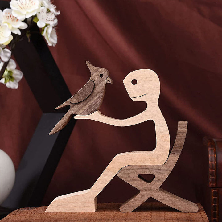 Gift For Pet Lovers - Wood Sculpture Table Ornaments - The Love Between You And Your Fur-Friend | Stornfield